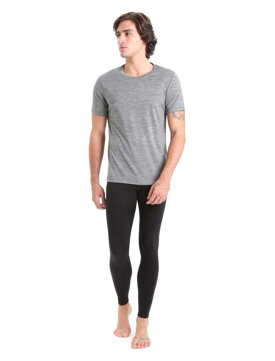 Icebreaker BodyfitZone™ Merino 200 Zone Thermal Férfi Leggings Fekete | HU 1126ILHS